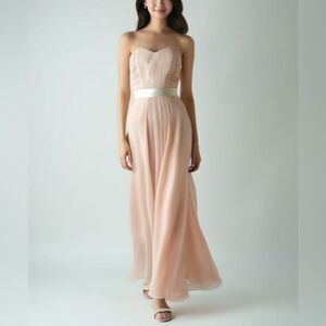 Bill Levkoff Strapless‎ Blush Pink Strapless Formal Dress -- 0